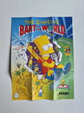 NES The Simpsons Bart vs The World Poster Reklame Flyer Insert NOE