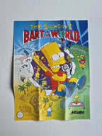 NES The Simpsons Bart vs The World Poster Reklame Flyer Insert NOE