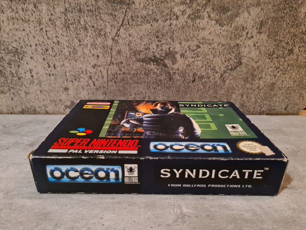 SNES Super Nintendo Syndicate mit OVP und Anleitung NOE - T-Retro-Games 