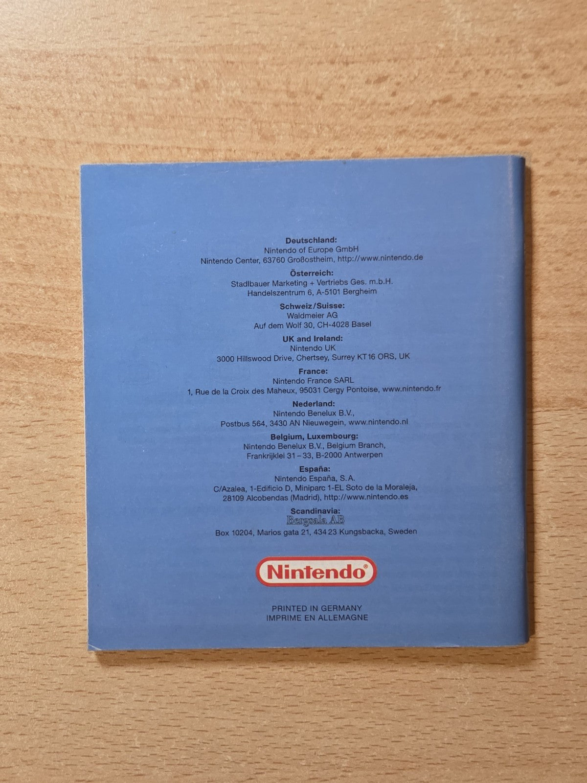 Nintendo Game Boy Advance Super Mario Advance Spielanleitung EUR
