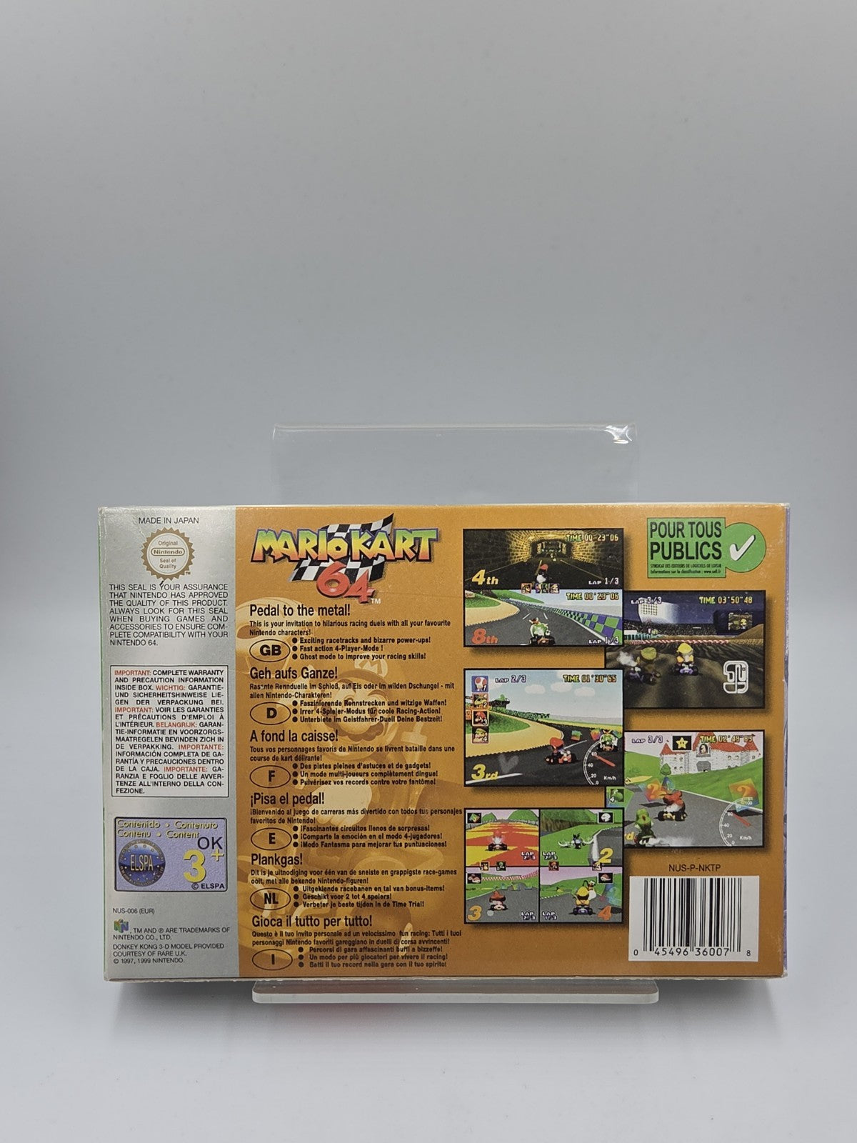 N64 Nintendo 64 Spiel Mario Kart 64 mit OVP und Anleitung EUR