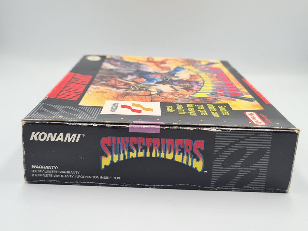 SNES Super Nintendo Sunset Riders mit OVP und Anleitung NTSC-USA - T-Retro-Games 