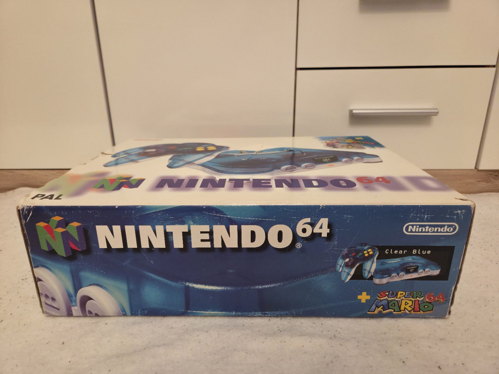 N64 Nintendo 64 Clear Blue Konsole Console OVP 