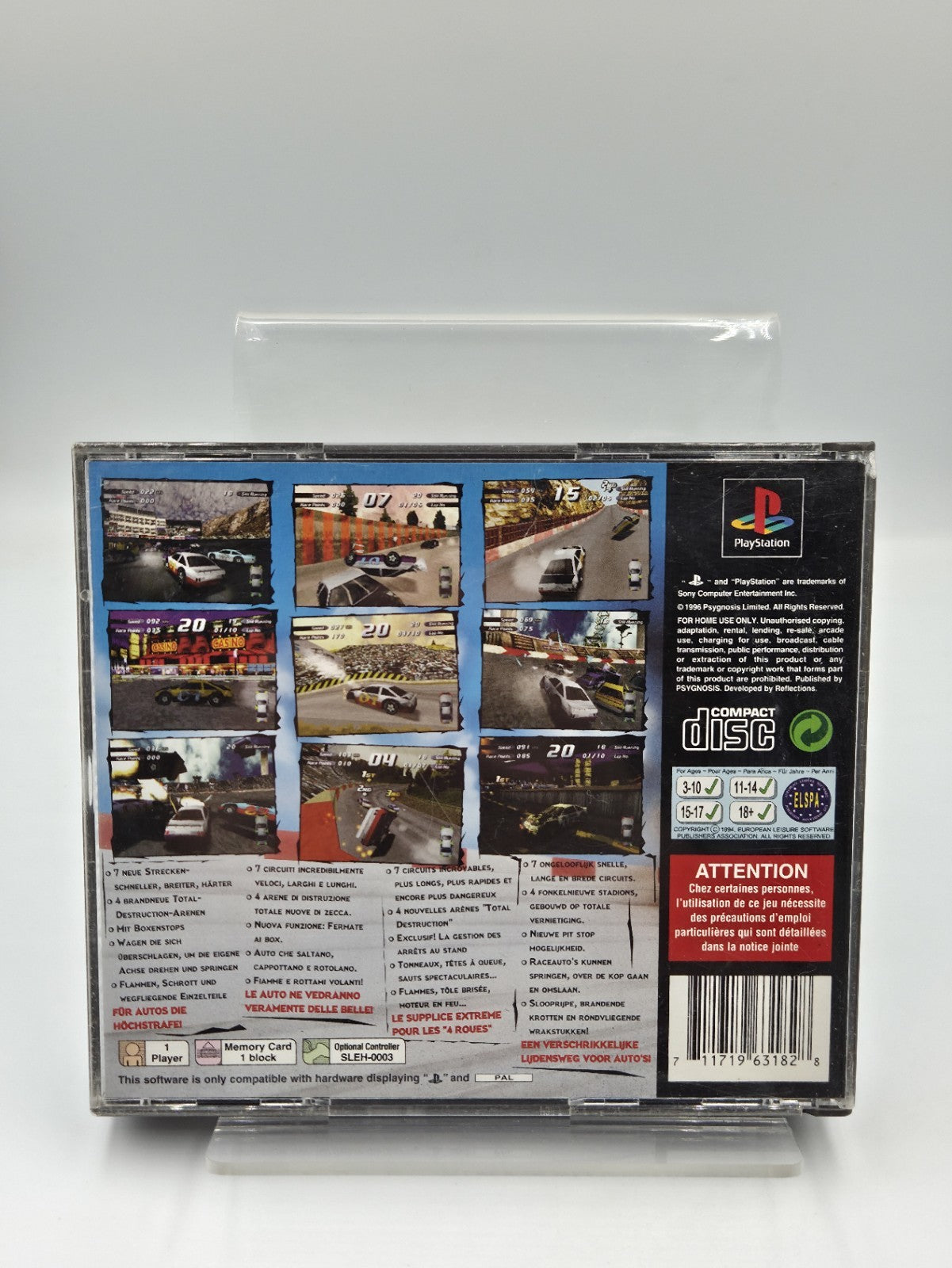 PS1 Playstation 1 Spiel Destruction Derby 2 mit OVP und Anleitung Big Box 