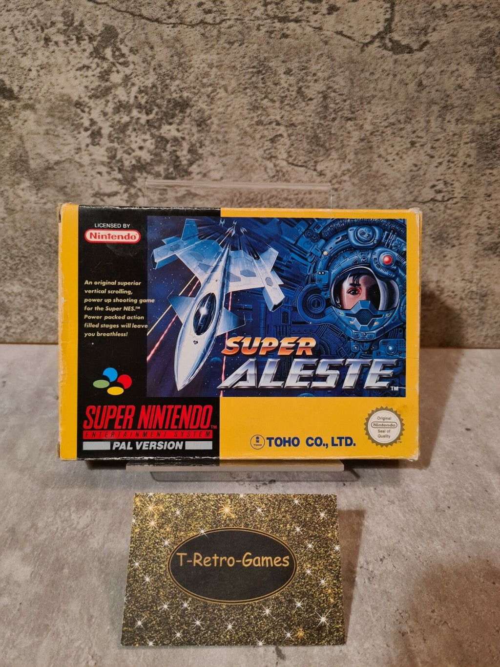 SNES Super Nintendo Super Aleste mit OVP und Anleitung UKV - T-Retro-Games 