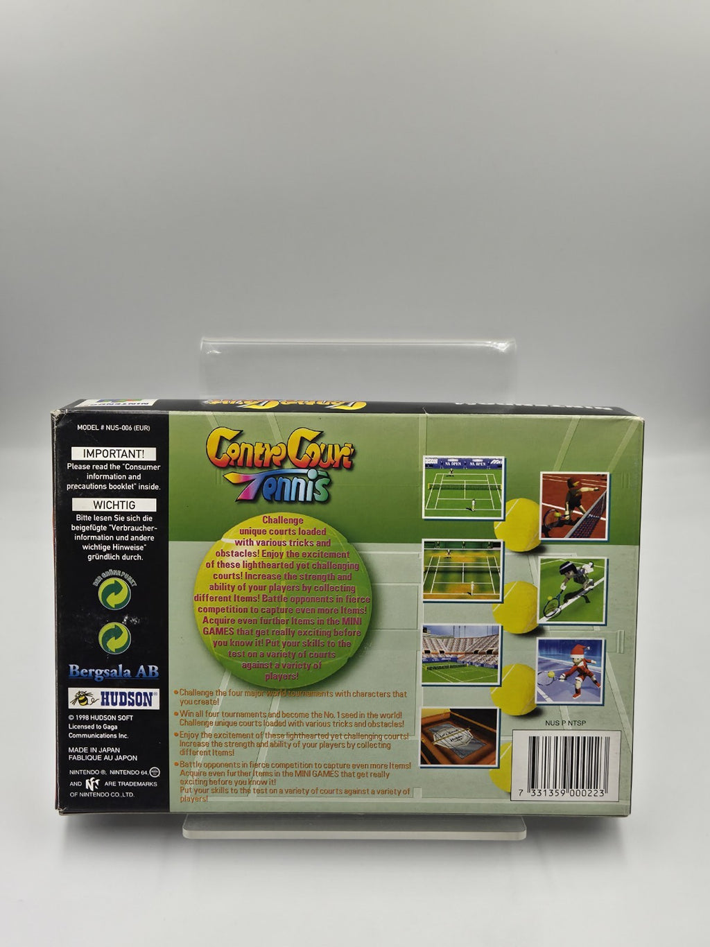 N64 Nintendo 64 Spiel Centre Court Tennis mit OVP und Anleitung EUR