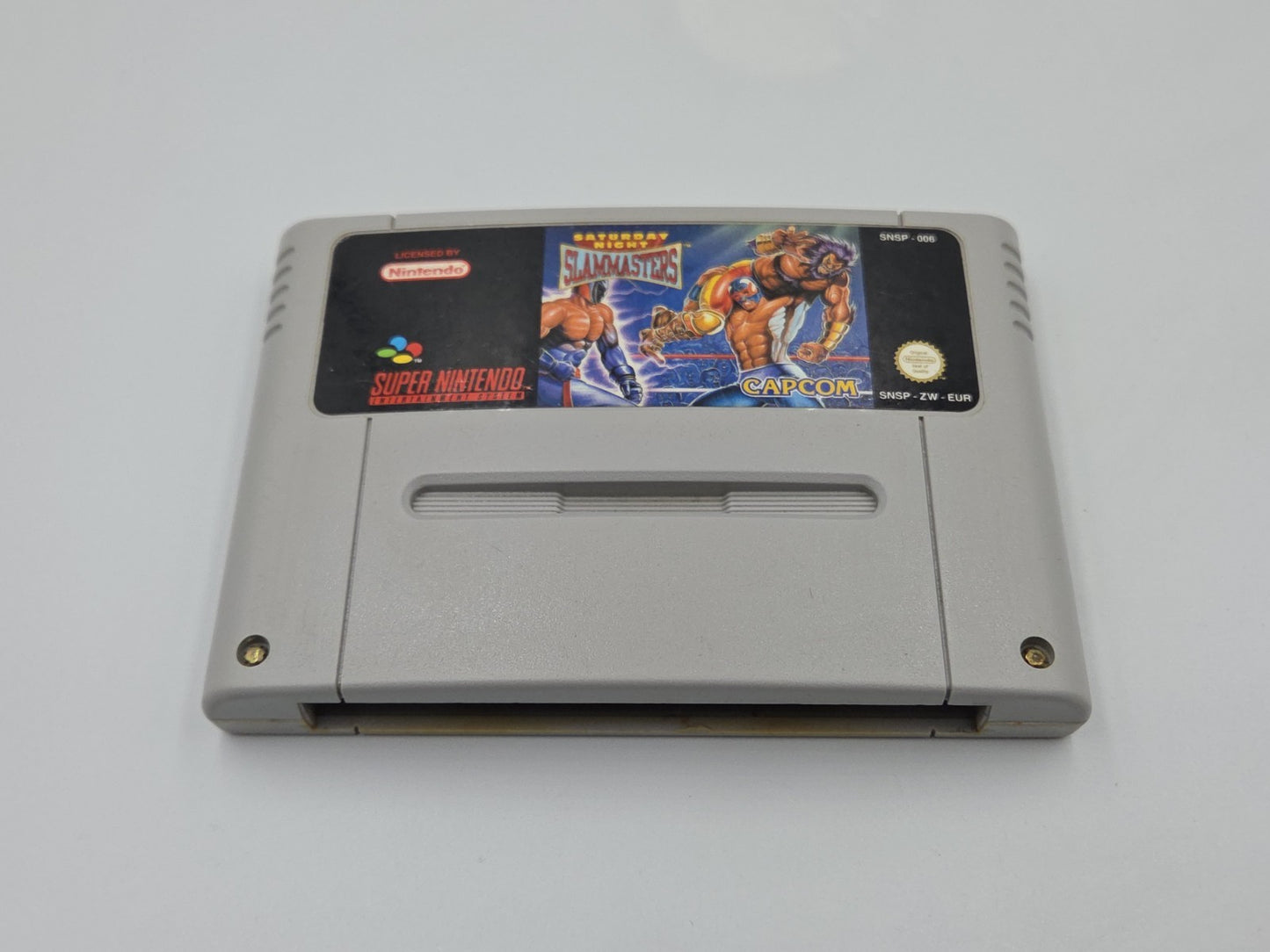 SNES Super Nintendo Spiel Saturday Night Slammasters mit OVP und Anleitung EUR