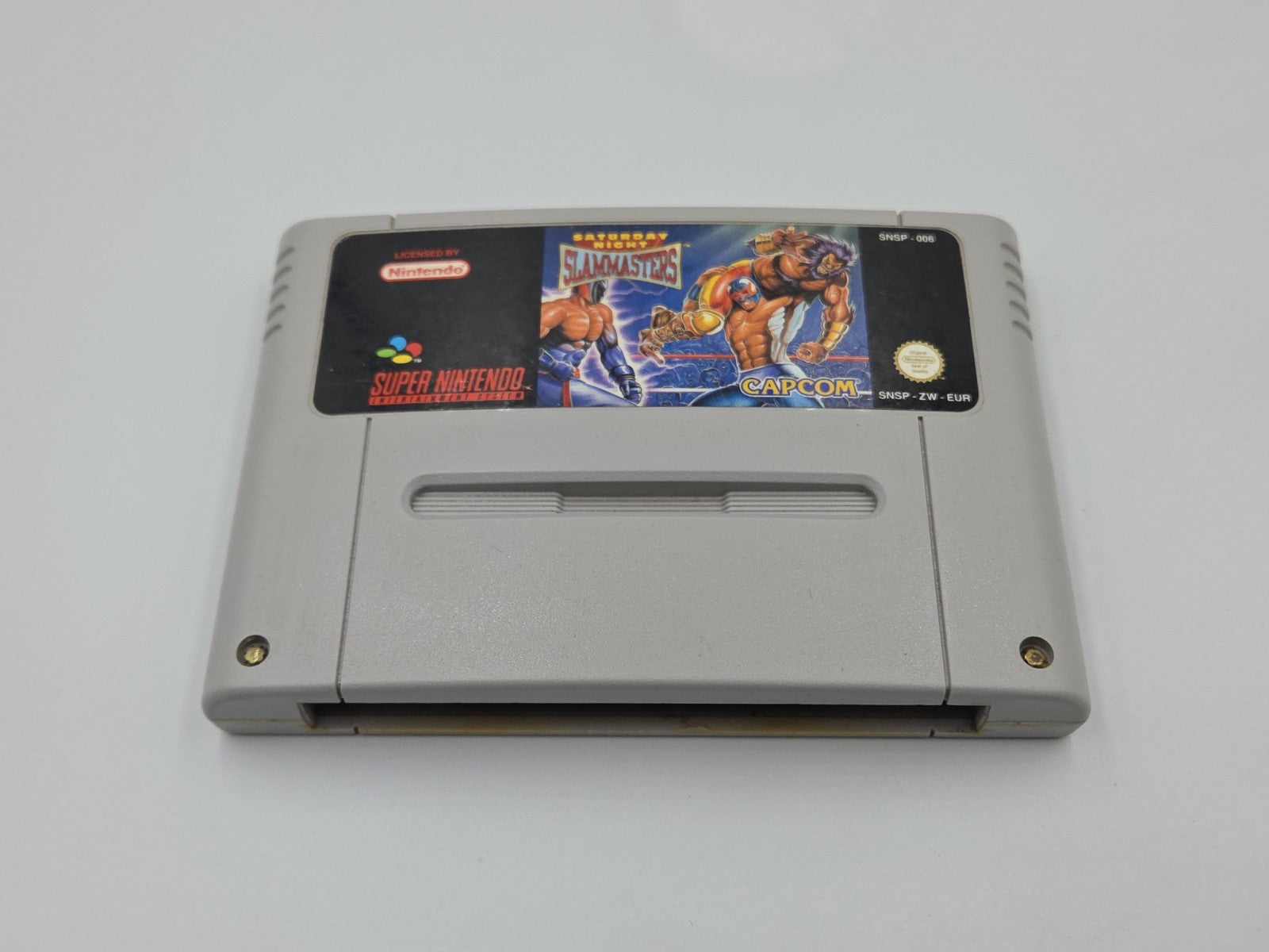 SNES Super Nintendo Spiel Saturday Night Slammasters mit OVP und Anleitung EUR