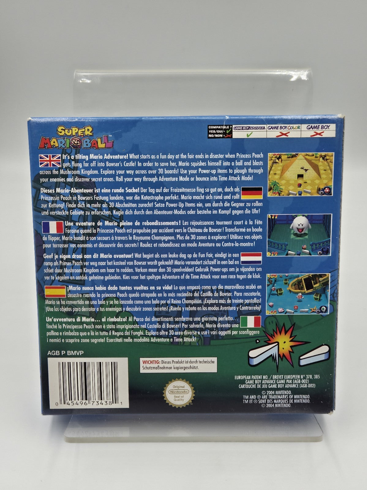 Nintendo Game Boy Advance Super Mario Ball mit OVP und Anleitung EUR