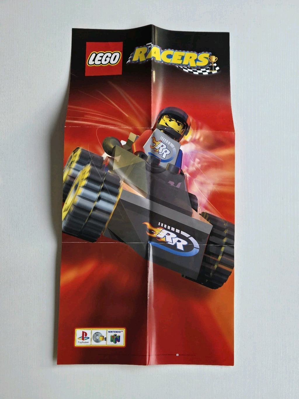 N64 Nintendo 64 Lego Racers Poster Reklame Flyer Insert EUR