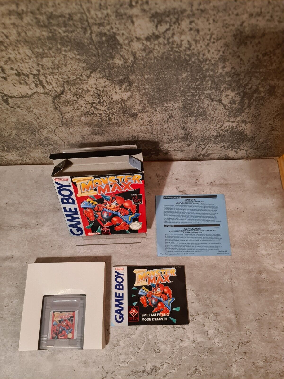 Nintendo Game Boy Classic Monster Max mit OVP und Anleitung FRG - T-Retro-Games 