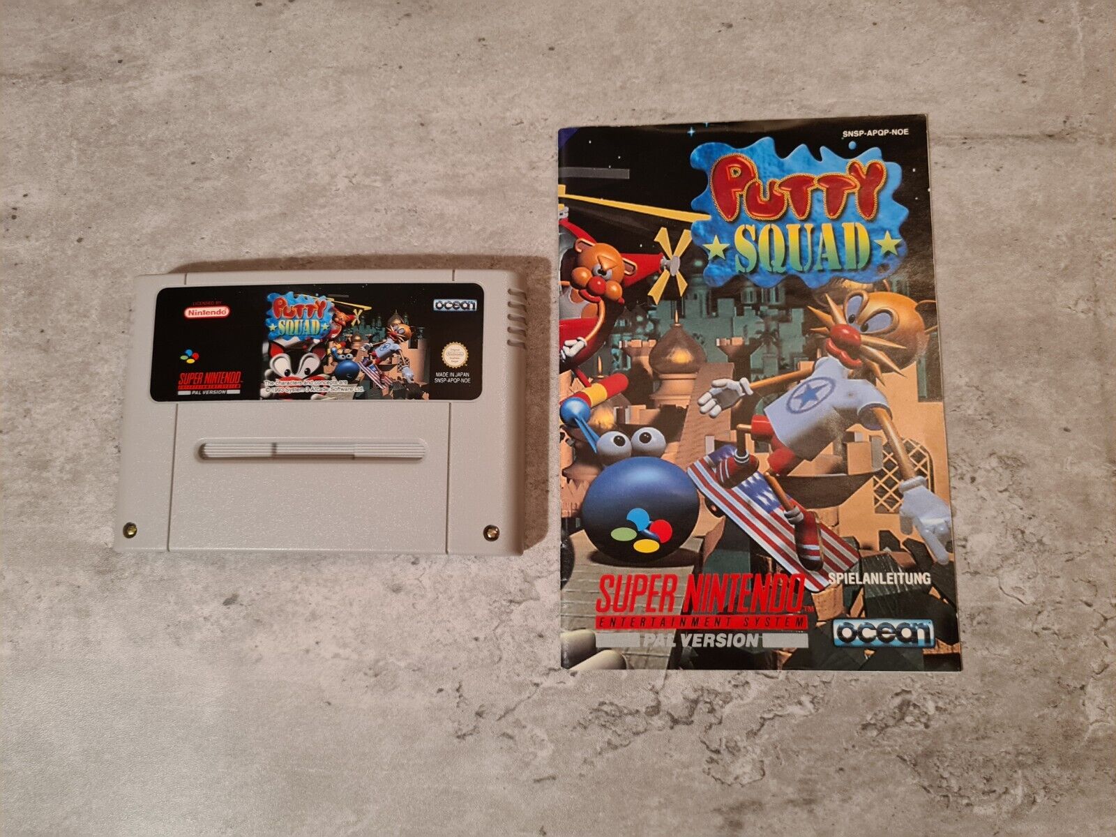 SNES Super Nintendo Putty Squad mit OVP und Anleitung NOE - T-Retro-Games 