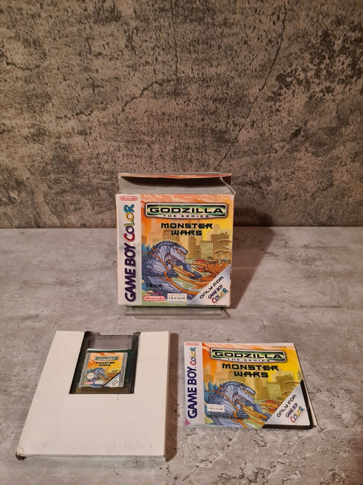 Game Boy Color Godzilla The Series Monster Wars mit OVP und Anleitung EUR - T-Retro-Games 