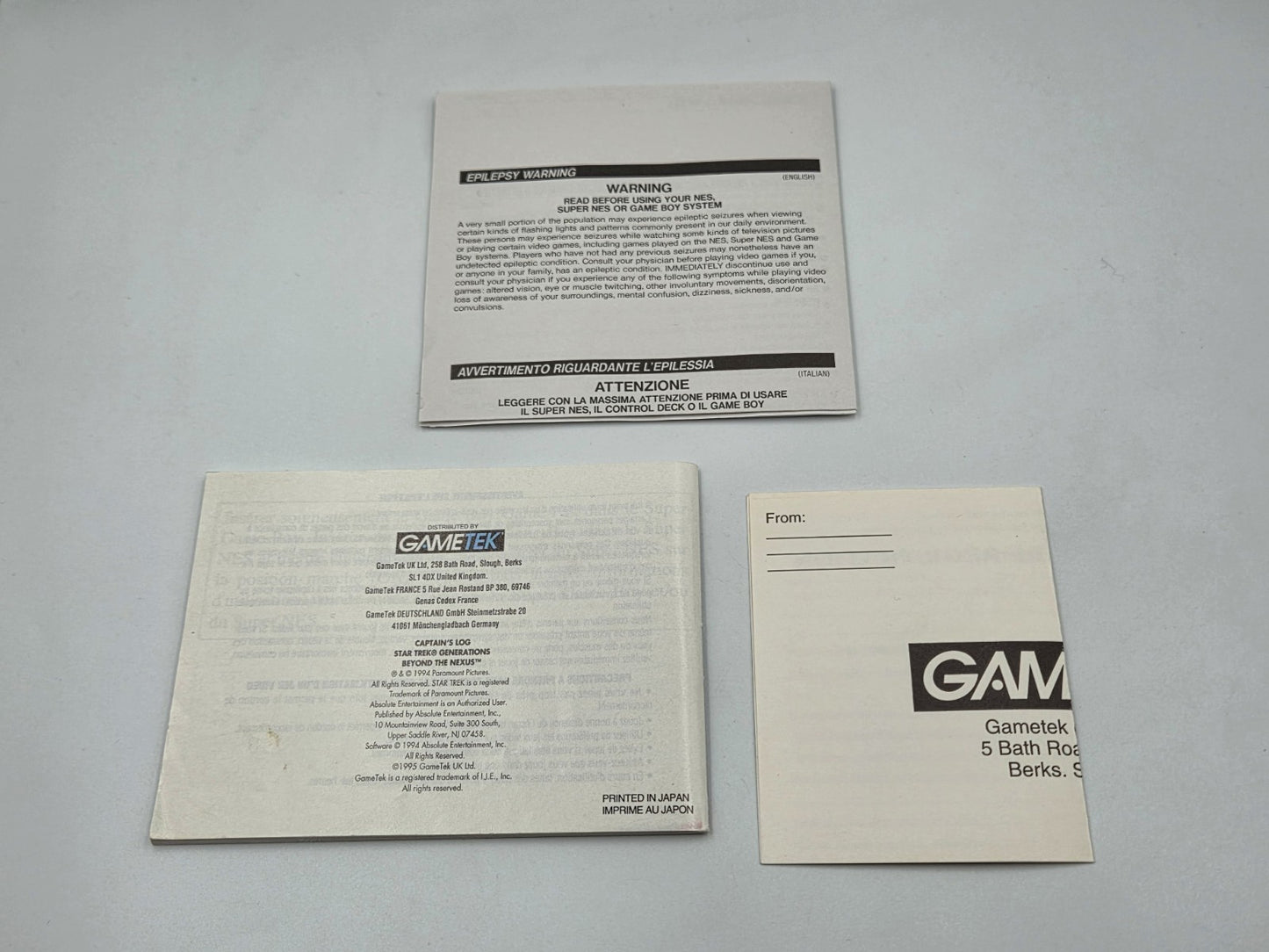 Game Boy Classic Star Trek Generations Beyond The Nexus + OVP und Anleitung EUR