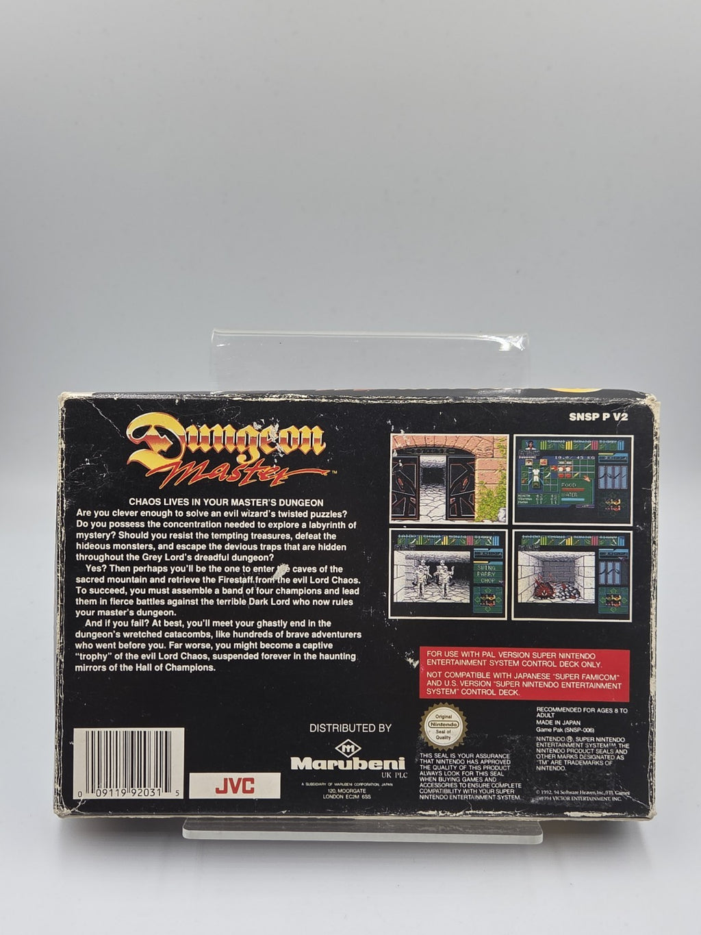 SNES Super Nintendo Dungeon Master Leer OVP Empty Box UKV