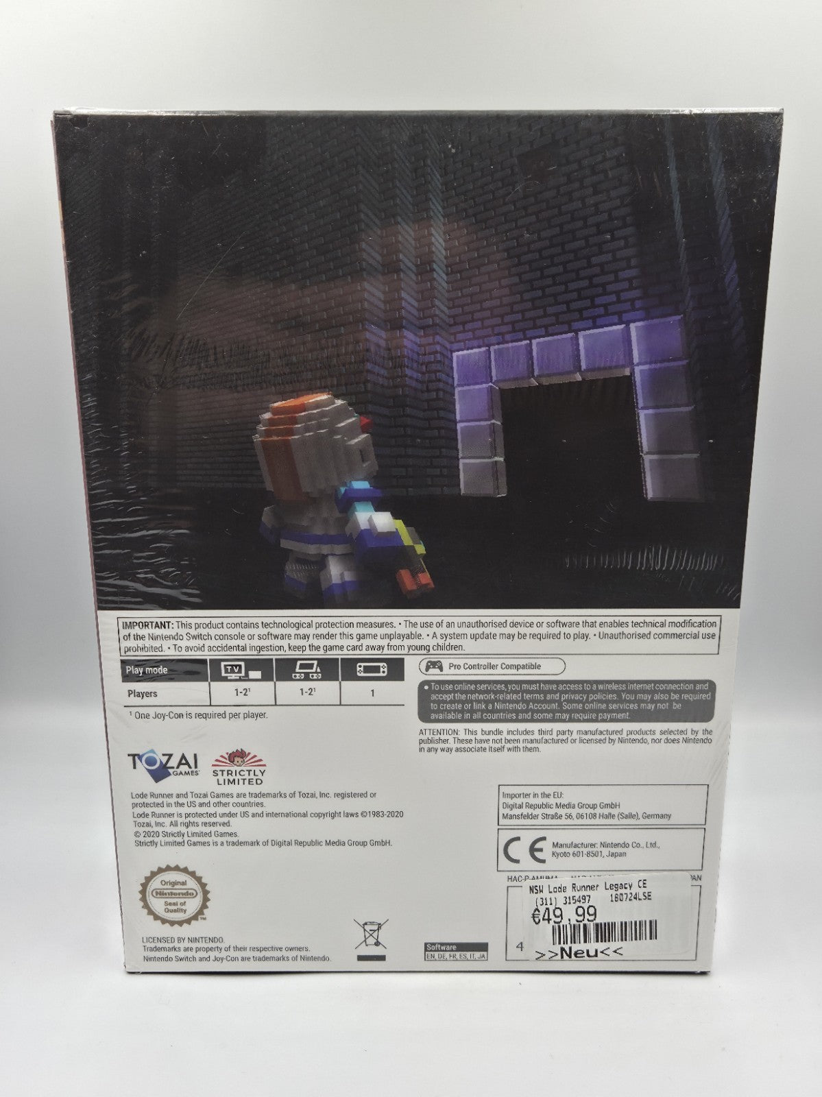 Nintendo Switch Spiel Lode Runner Legacy Strictly Limited Run Sealed Neu New 