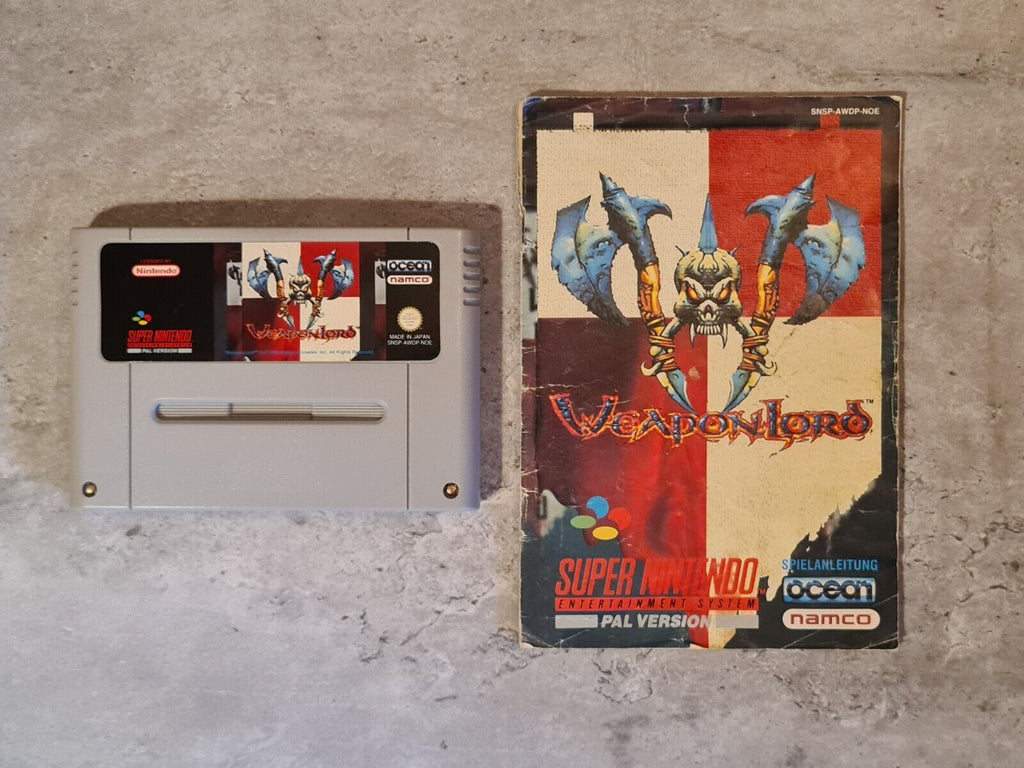 SNES Super Nintendo WeaponLord mit OVP und Anleitung NOE - T-Retro-Games 