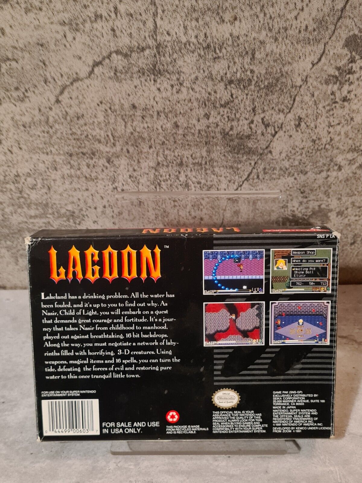 SNES Super Nintendo Lagoon mit OVP und Anleitung NTSC USA - T-Retro-Games 