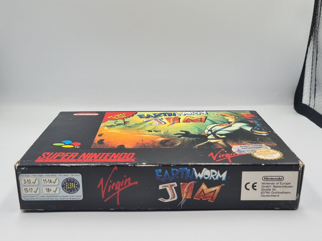 SNES Super Nintendo Earthworm Jim mit OVP und Anleitung EUR - T-Retro-Games 
