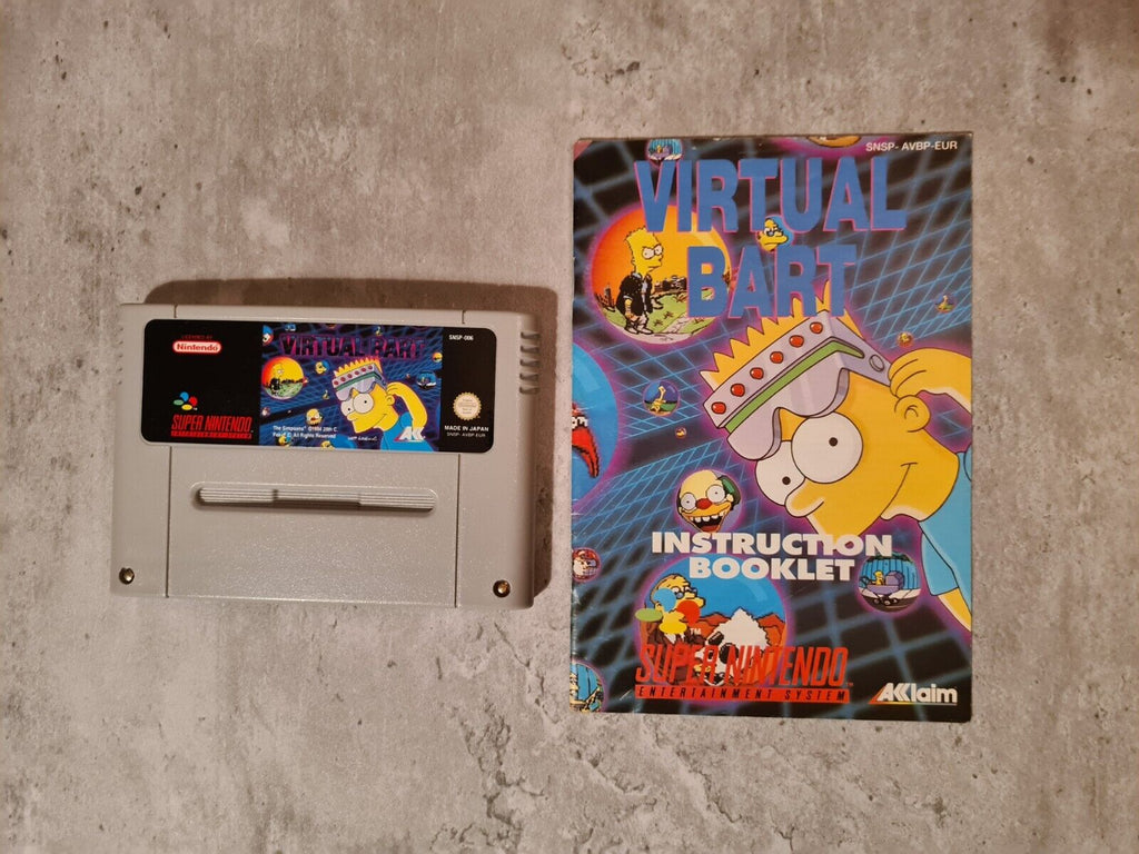 SNES Super Nintendo Virtual Bart mit OVP und Anleitung EUR - T-Retro-Games 