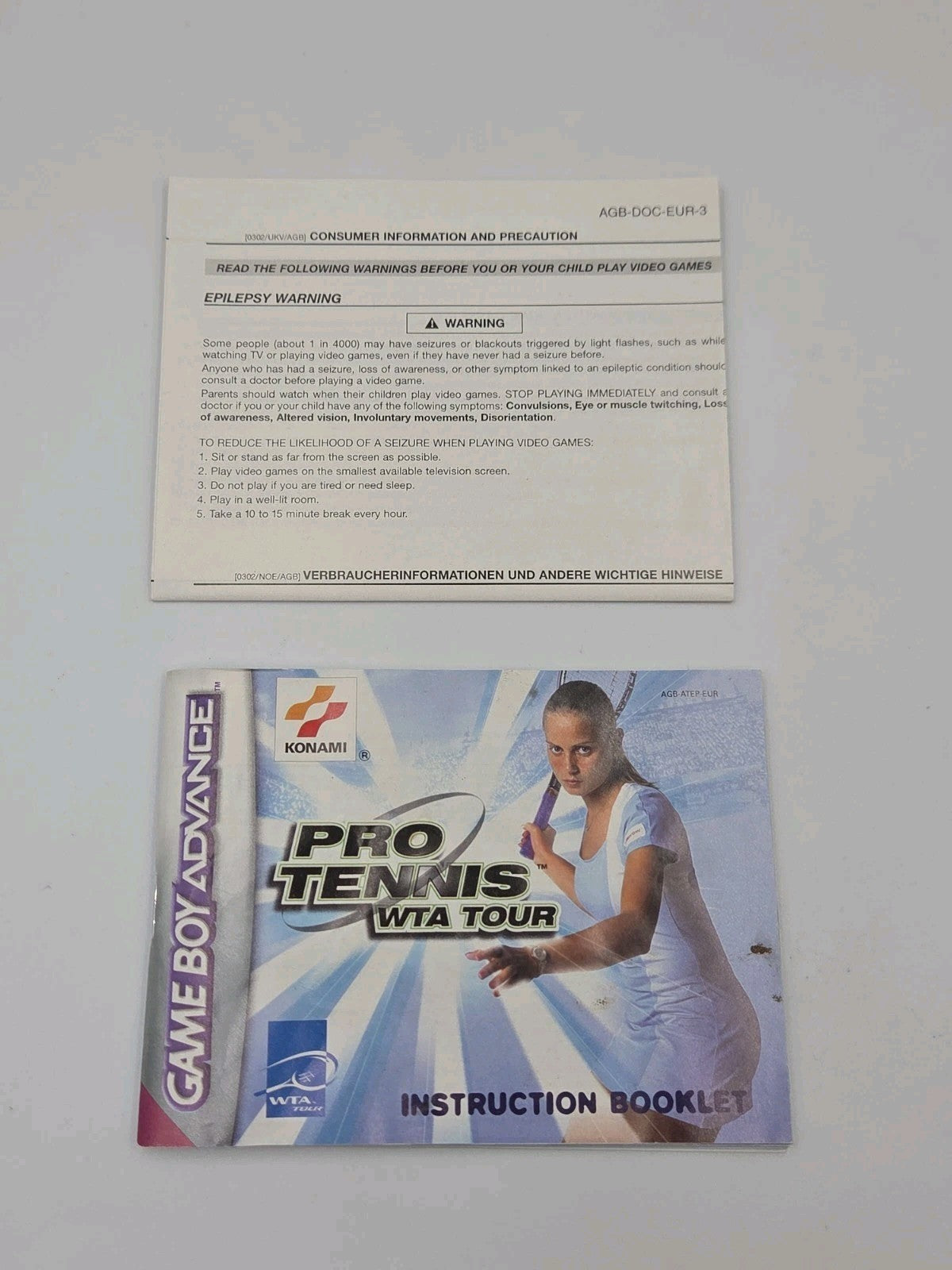 Game Boy Advance Spiel Pro Tennis WTA Tour mit OVP und Anleitung + Poster EUR
