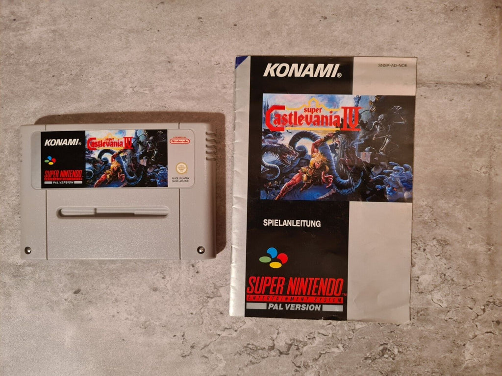 SNES Super Nintendo Super Castlevania IV mit OVP und Anleitung NOE - T-Retro-Games 