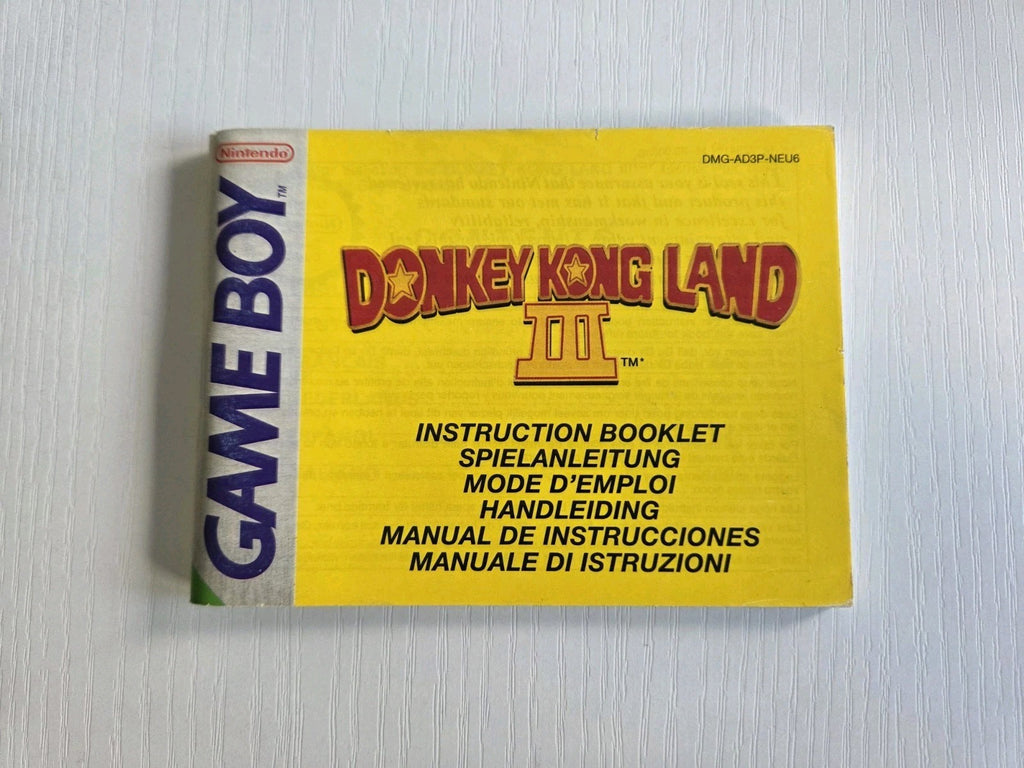 Game Boy Classic Donkey Kong Land III Spielanleitung Instruction Booklet NEU6
