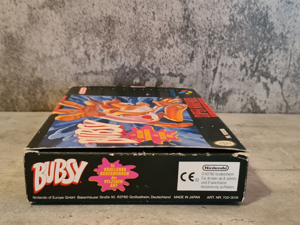 SNES Super Nintendo Bubsy mit OVP und Anleitung NOE - T-Retro-Games 