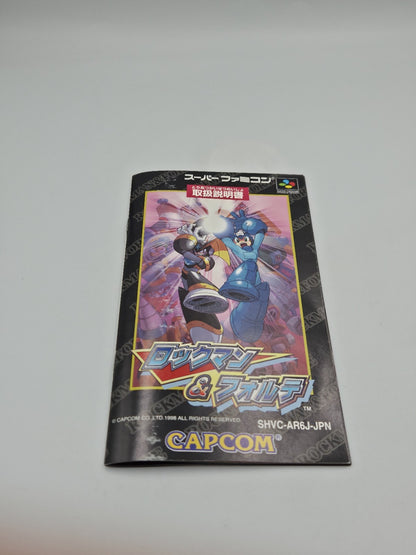 SFC Super Famicom Rockman & Forte Mega Man & Bass mit OVP und Anleitung Japan
