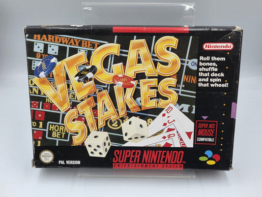 SNES Super Nintendo Vegas Stakes mit OVP und Anleitung GPS
