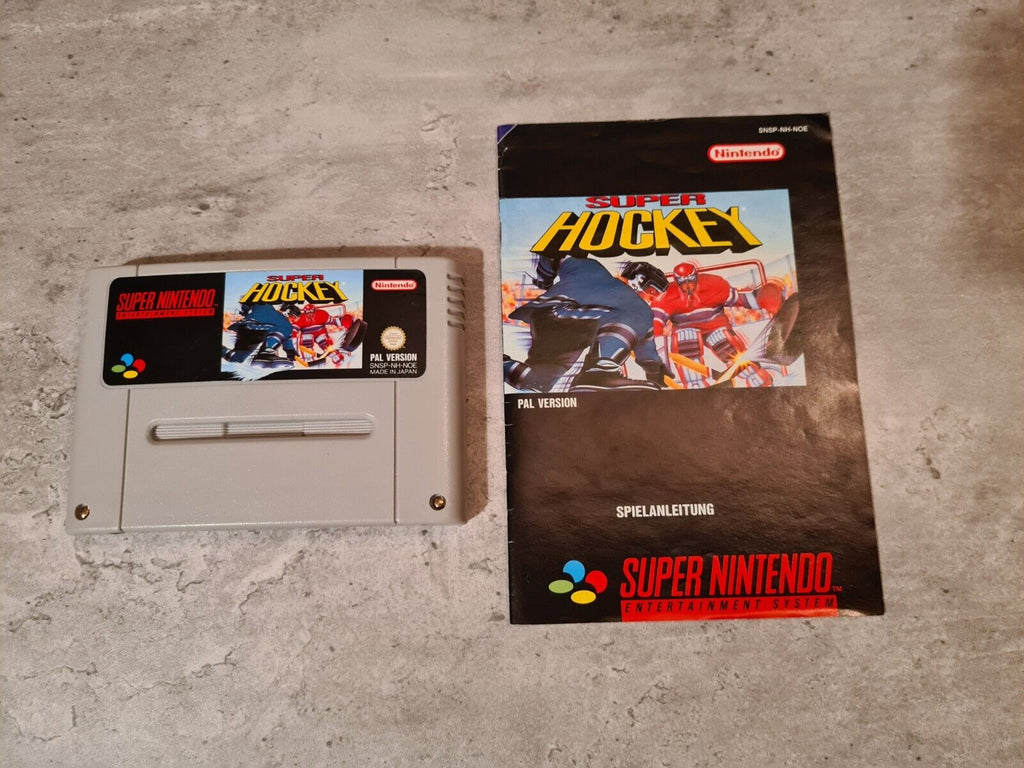 SNES Super Nintendo Super Hockey mit OVP und Anleitung NOE - T-Retro-Games 