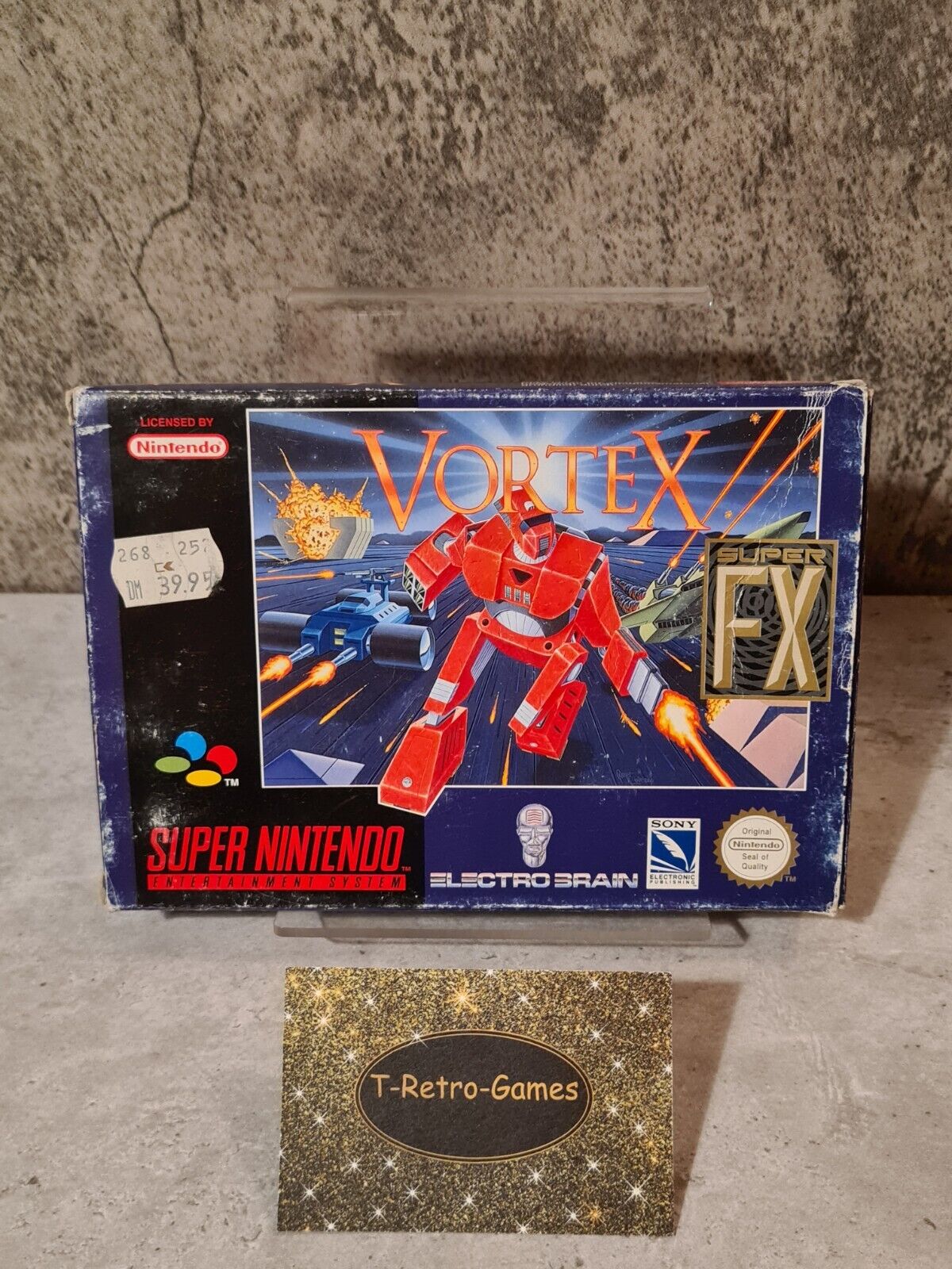 SNES Super Nintendo Vortex mit OVP und Anleitung EUR - T-Retro-Games 