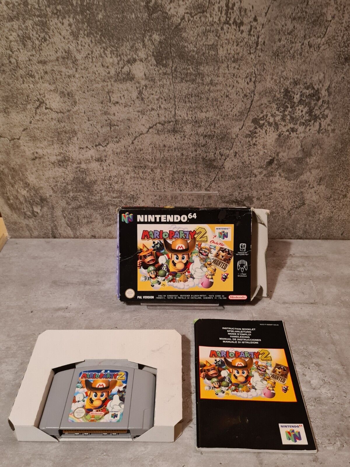 N64 Nintendo 64 Mario Party 2 mit OVP und Anleitung EUR - T-Retro-Games 