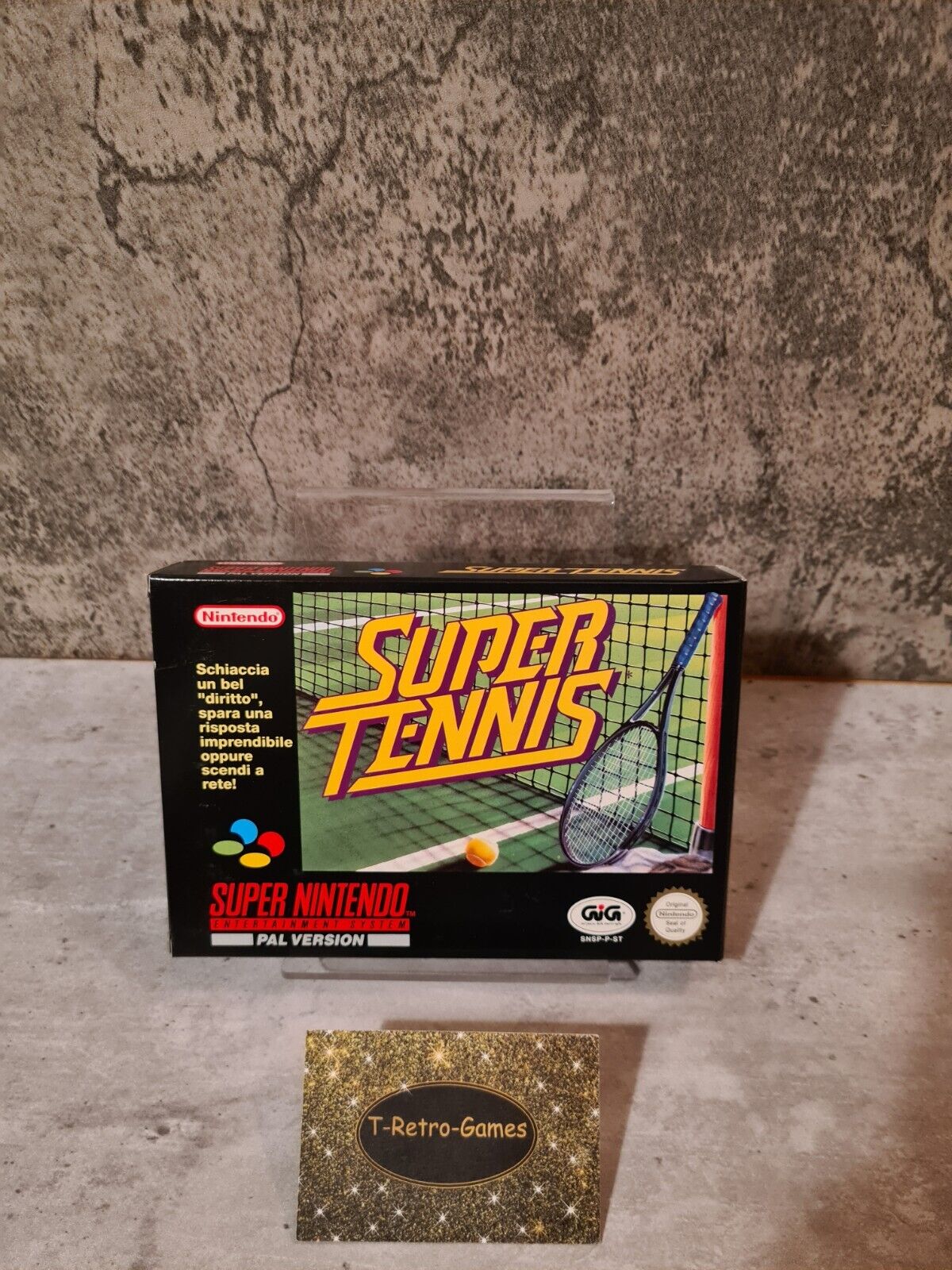 SNES Super Nintendo Super Tennis New Old Stock Neu unbenutzt ITA - T-Retro-Games 