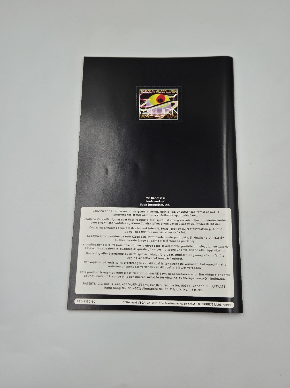 Sega Saturn Spiel Mr. Bones mit OVP und Anleitung Multi Language 2 Discs