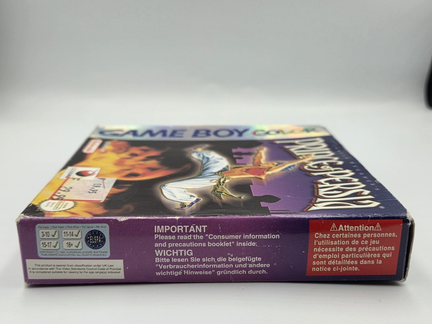 Nintendo Game Boy Color Prince of Persia mit OVP und Anleitung EUR