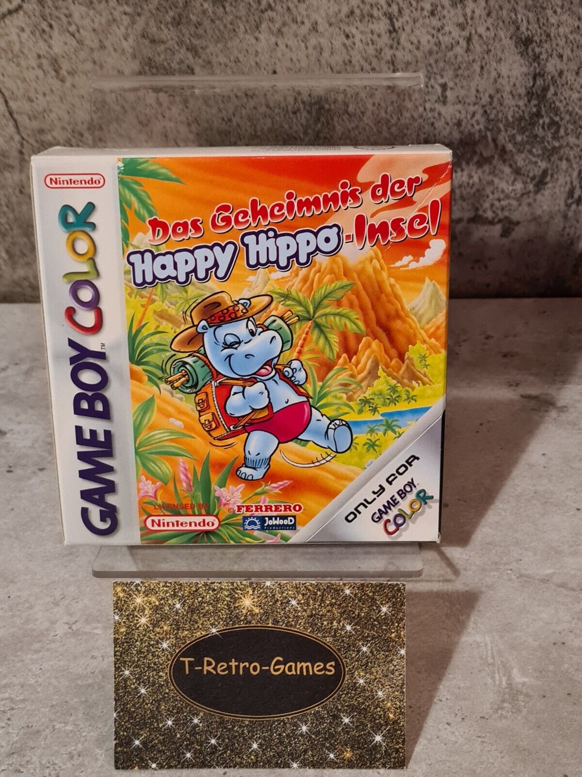 Gameboy Color Das Geheimnis der Happy Hippo Insel mit OVP und Anleitung NOE - T-Retro-Games 