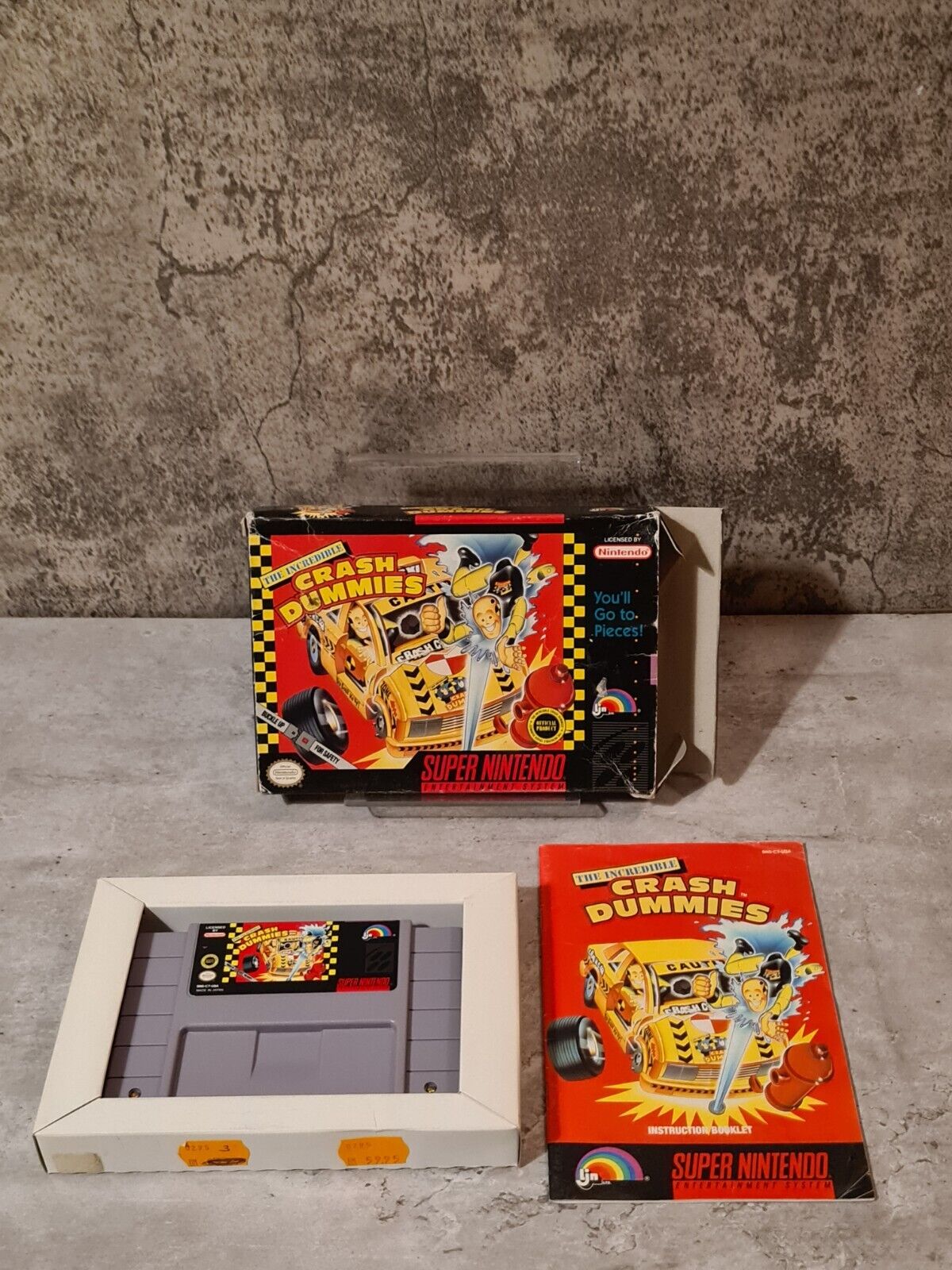 SNES Super Nintendo The Incredible Crash Dummies mit OVP und Anleitung NTSC USA - T-Retro-Games 