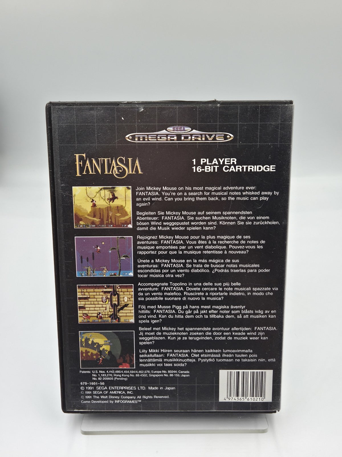 Sega Mega Drive Spiel Fantasia mit OVP und Anleitung Multilingual 