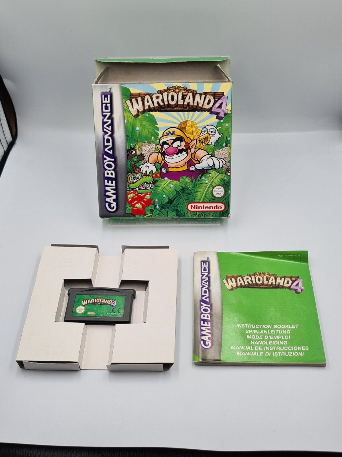 Nintendo Gameboy Advance Wario Land 4 mit OVP und Anleitung EUR - T-Retro-Games 