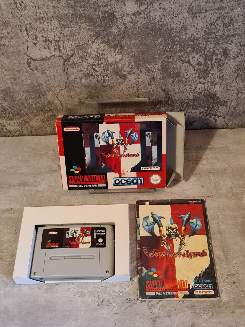 SNES Super Nintendo WeaponLord mit OVP und Anleitung NOE - T-Retro-Games 