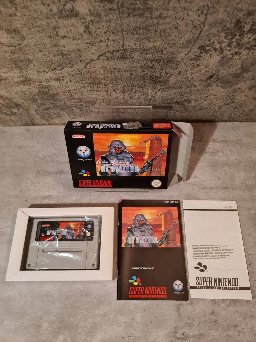 SNES Super Nintendo Super Dropzone mit OVP und Anleitung EUR - T-Retro-Games 