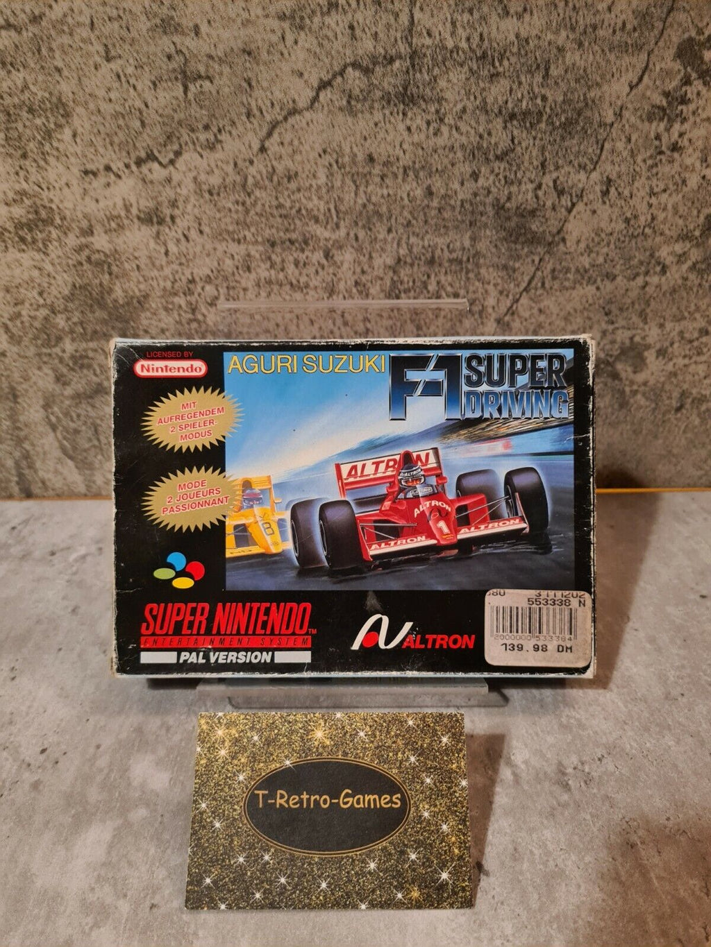 SNES Super Nintendo Aguri Suzuki F-1 Super Driving mit OVP und Anleitung FRG/UKV - T-Retro-Games 