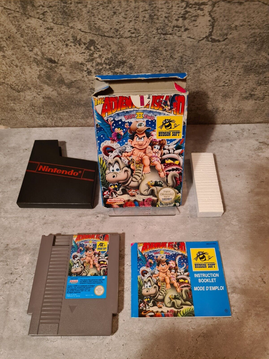 NES Adventure Island Part II Two mit OVP und Anleitung FRA - T-Retro-Games 