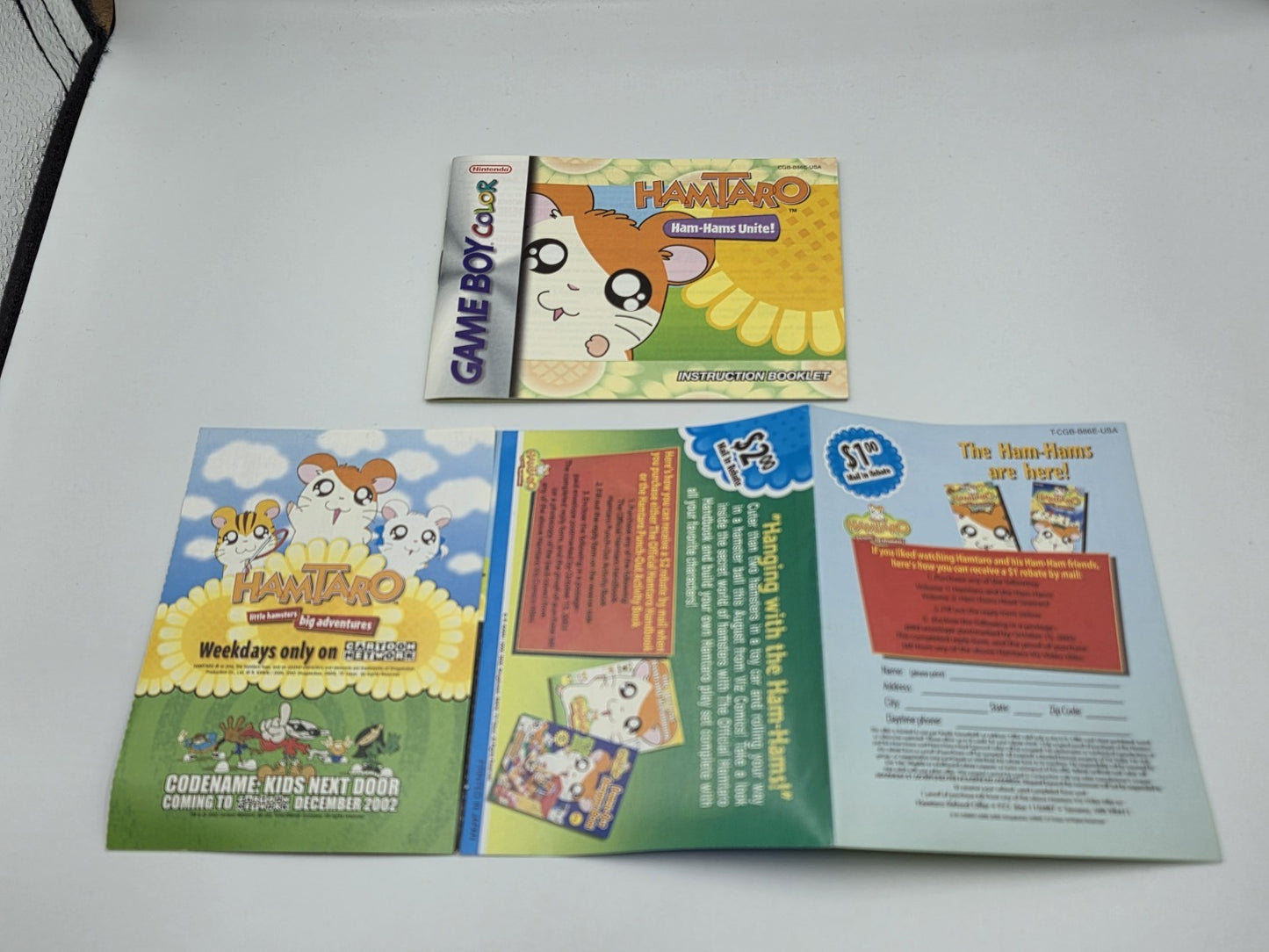 Nintendo Game Boy Color Hamtaro Ham-Hams Unite! mit OVP und Anleitung USA