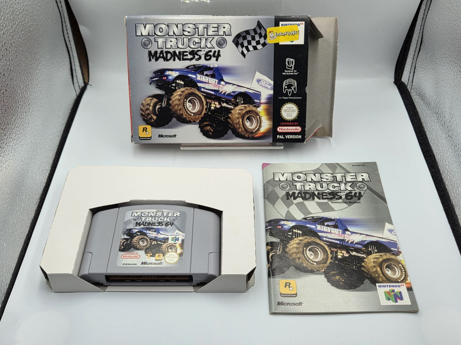 N64 Nintendo 64 Monster Truck Madness 64 mit OVP und Anleitung EUR