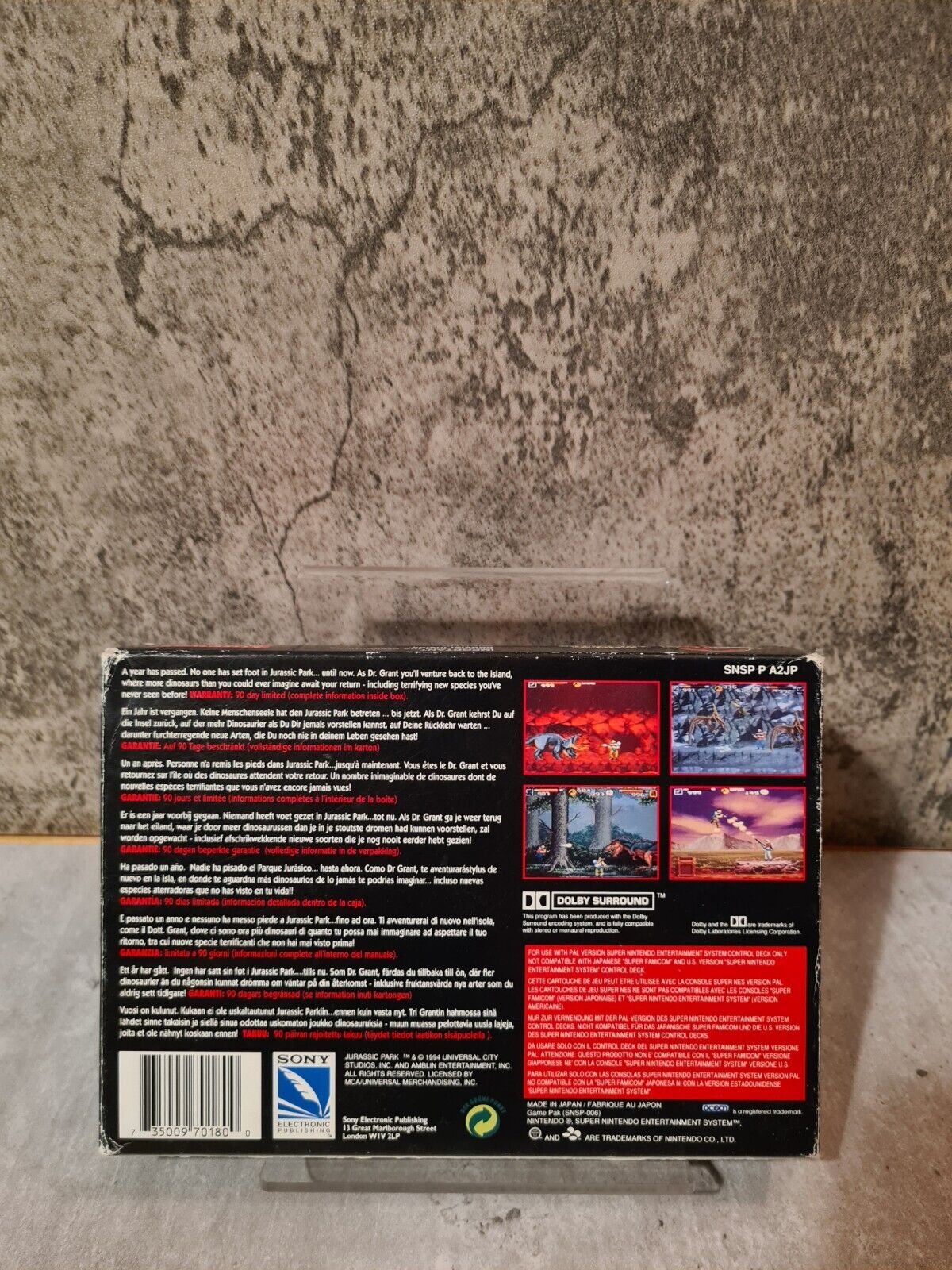 SNES Jurassic Park Part 2: The Chaos Continues mit OVP und Anleitung EUR - T-Retro-Games 