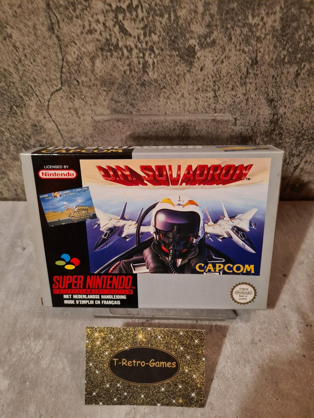 SNES Super Nintendo UN Squadron mit OVP und Anleitung FAH - T-Retro-Games 