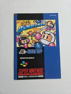 SNES Super Nintendo Super Bomberman Spielanleitung Instruction Booklet GPS