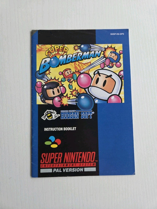SNES Super Nintendo Super Bomberman Spielanleitung Instruction Booklet GPS